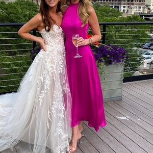 Hot Pink Amanda Uprichard Look-a-like Dress